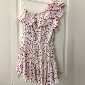 Buddy Love one shouldered tiered ruffled mini dress Medium